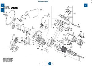 Bosch PCM 1800 Spare Part Number 824 - Lower Guard 1619PA0496