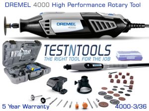 Dremel 4000 With 3 Attachments 36 Accessories 4000-3/36 F0134000ND