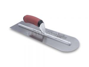 Marshalltown Carbon Steel Finishing Trowel Rounded Front DuraSoft Handle 400mm x 100mm MTMXS66RED