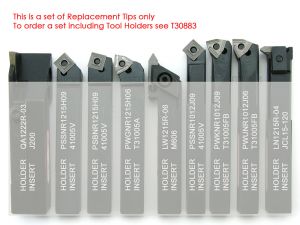 Desic Turning Tool Tips Set for 12mm 9pc T29908