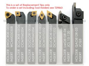 Desic Turning Tool Tips Set for 8mm 7pc T29916