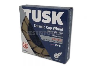 Tusk Ceramic Cup Wheel 125mm 100 Grit CCW53