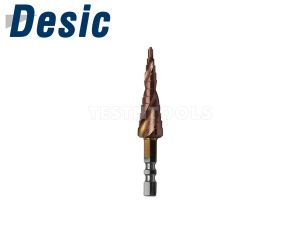 Desic Step Drill Spiral Flute Cobalt Coated 3-13mm