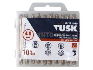 Tusk Double-End Drill Bits HSS 4.9mm 10 Piece MHSS4910