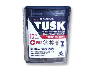 Tusk Torsion Bit 50mm x PH2 10 Piece TB50PH2x10