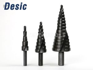Desic Step Drill Set 3 Pieces Spiral Flute TiALN Coated 4-32mm