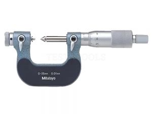 Mitutoyo Screw Thread Micrometer 0-25mm 0.01mm With Interchangeable Tips 126-125
