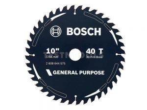Bosch Circular Saw Blade GP for Wood 254mm 10" 40T 2608644575