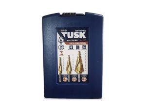 Tusk HSS Step Drill Bits Set 12mm - 30mm 3 Piece QC Hex HSD3H
