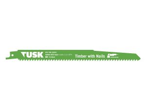 Tusk Sabre Saw Blade For Timber with Nails 228mm 5 Piece TRB228TN