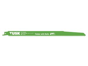 Tusk Sabre Saw Blade For Timber with Nails 300mm 5 Piece TRB300TN