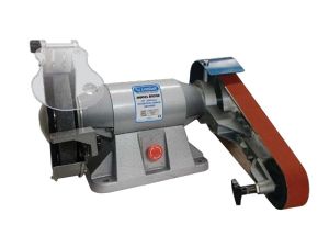 Linishall Heavy Duty Bench Grinder 250mm with Belt Grinding Attachment