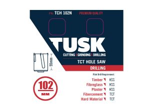 Tusk TCT Hole Saw 102mm x 55mm TCH102N