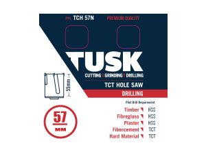 Tusk TCT Hole Saw 57mm x 55mm TCH57N