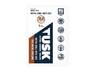 Tusk Metal Drill Bits HSS 10mm 5 Piece MHSS10-5