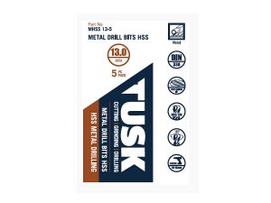 Tusk Metal Drill Bits HSS 13mm 5 Piece MHSS13-5