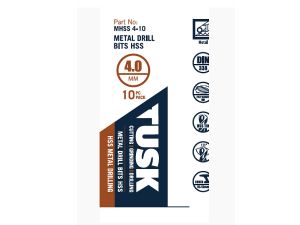Tusk Metal Drill Bits HSS 4mm 10 Piece MHSS4-10