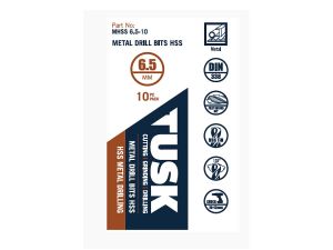 Tusk Metal Drill Bits HSS 6.5mm 10 Piece MHSS6.5-10