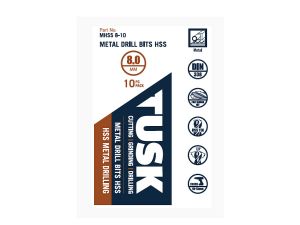 Tusk Metal Drill Bits HSS 8mm 10 Piece MHSS8-10