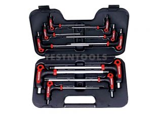 AmPro T-Handle Ball End Hex Wrench Set 5/64" -  1/2" 10 Piece WREH-T22902