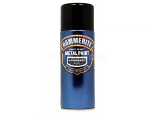 Hammerite Direct To Rust Metal Paint Aerosol Hammered Finish Black 400ml PAIH-040B