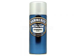 Hammerite Direct To Rust Metal Paint Aerosol Hammered Finish Silver 400ml PAIH-040S