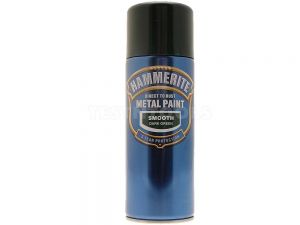 Hammerite Direct To Rust Metal Paint Aerosol Smooth Dark Green 400ml PAIS-040DG