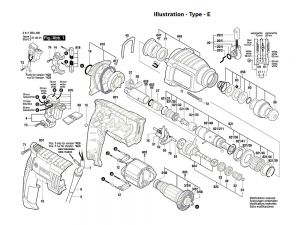 Bosch GBH2-20DRE Spare Part Number 803 - Armature 230V 1619P09818