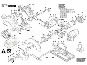 Bosch GKS 18 V-LI Spare Part Number 810 - Carbon Brush Set 2610943623