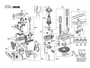 Bosch POF1200AE Spare Part Number 816 - Brush Holder and Brush Set 1609203V51