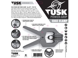 Tusk Edge Clamp 75mm 2 Piece TEC75