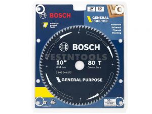 Bosch Circular Saw Blade GP for Wood 254mm 10" 80T 2608644577