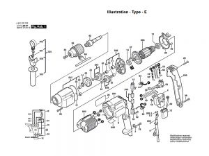 Bosch GBM13HRE Spare Part Number 803 - Armature 230V 2604010803