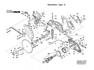 Bosch GCM10MX Spare Part Number 803 - Armature 220-240V 1619PA7056