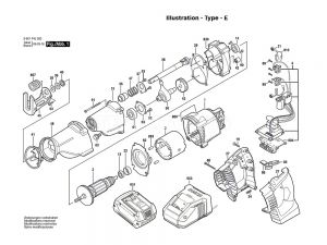 Bosch GSA18V-LI Spare Part Number 3 - Armature 18V 2610957808