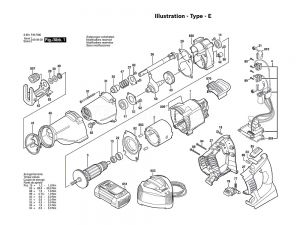 Bosch GSA36V-LI Spare Part Number 3 - Armature 2610944295