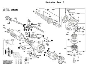 Bosch GWS9-115 Spare Part Number 838 - Gear Unit