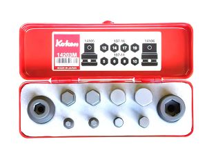 Koken Impact Hex Bit Socket Set 1/2" Drive 5mm - 19mm 10 Piece 14209M