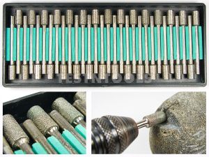 Desic Diamond Carving Burrs 30 Pieces 5mm Cylinder