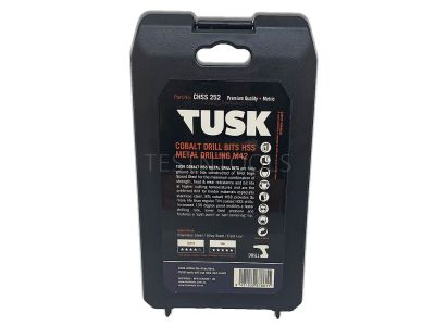 Tusk Cobalt HSS Drill Bits Set M42 1mm - 13mm x 0.5mm 25 Piece CHSS252