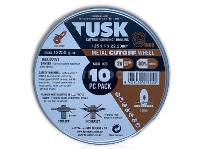 Tusk Metal Cut Off Wheel 230mm 10 Piece MCO106