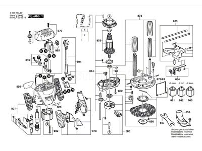 Bosch POF1200AE Spare Part Number 654 - Stud-type Track Roller 1609203V38