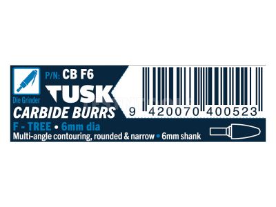 Tusk Carbide Burr 6mm x 6mm Tree CBF6