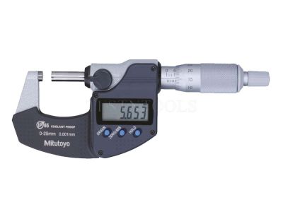 Mitutoyo Digimatic Micrometer 0-25mm 0.001mm IP65 Without SPC Data Output 293-240-30