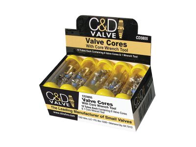 C&D Valve Cores with Core Wrench Tool CD3805B