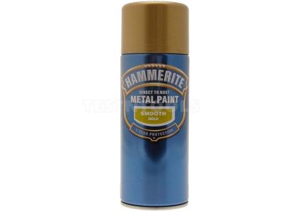 Hammerite Direct To Rust Metal Paint Aerosol Smooth Gold 400ml PAIS-040G