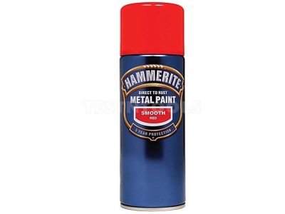 Hammerite Direct To Rust Metal Paint Aerosol Smooth Red 400ml PAIS-040R