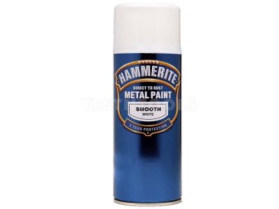Hammerite Direct To Rust Metal Paint Aerosol Smooth White 400ml PAIS-040W