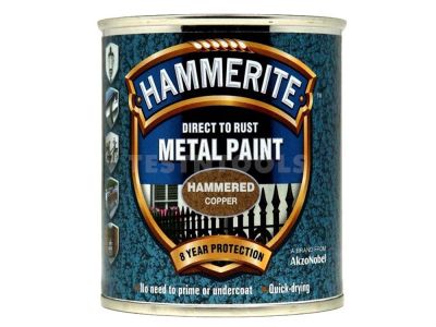 Hammerite Direct To Rust Metal Paint Hammered Finish Copper 250ml PAIH-025C