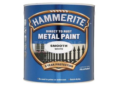 Hammerite Direct To Rust Metal Paint Smooth White 2.5litre PAIS-2.5W